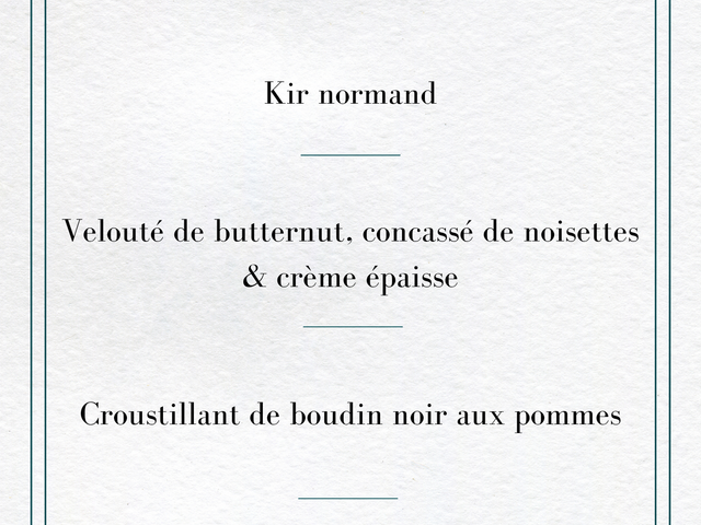 Restaurant - Le Madeleine par Cyril Coutin Menu Normand