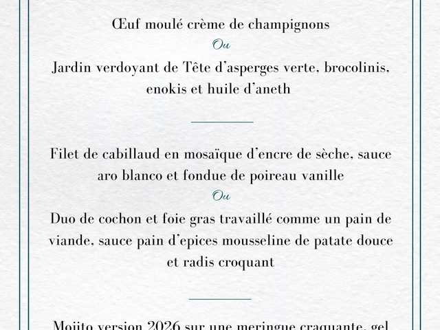 Restaurant - Le Madeleine par Cyril Coutin Menu Plaisir