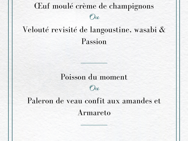 Restaurant - Le Madeleine par Cyril Coutin Menu Plaisir