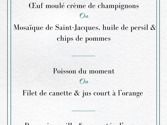Restaurant - Le Madeleine par Cyril Coutin Menu Plaisir