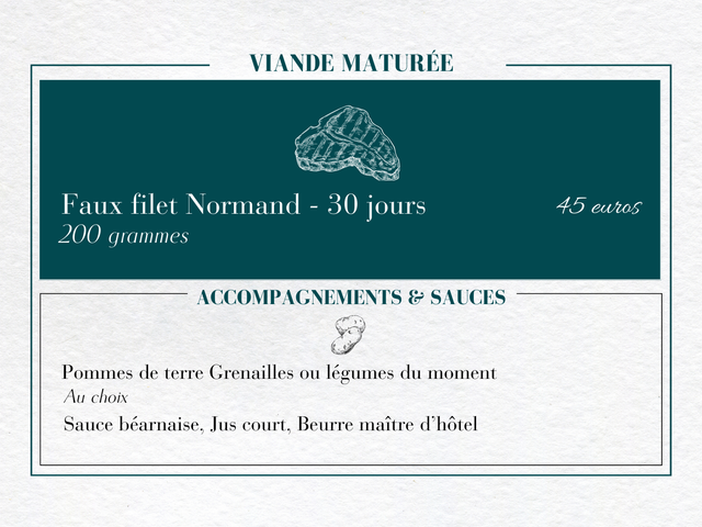 Restaurant - Le Madeleine par Cyril Coutin Viande Maturée